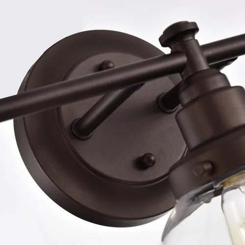 Vista 5 de Chloe Lighting Milo - Accesorio de tocador de baño de bronce aceitado de 3 luces de transición de 24 pulgadas de ancho