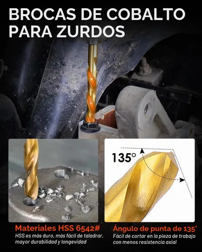 Vista 4 de Juego de 24 brocas para mano izquierda y extractor de tornillos fácil de sacar