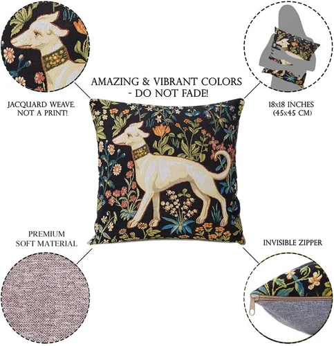 Vista 7 de STP GOODS Almohada de tapiz, almohada decorativa, decoración bohemia perfecta para sofá, sala de estar, dormitorio, cojín de sofá de 18 x 18