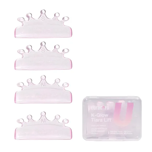 Vista 18 de Curacoro Lash Lift Shields, 10 Pcs/5 Sizes Reusable Silicone Rods Deseo azul