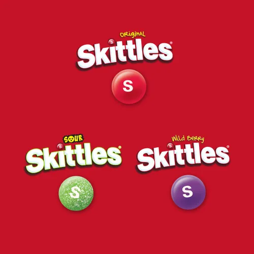 Vista 5 de Wrigley's Skittles Fun Size Original, Wild Berry y Sour Chewy - Paquete variado de dulces de Navidad, paquete variado de dulces de Navidad, bolsa a