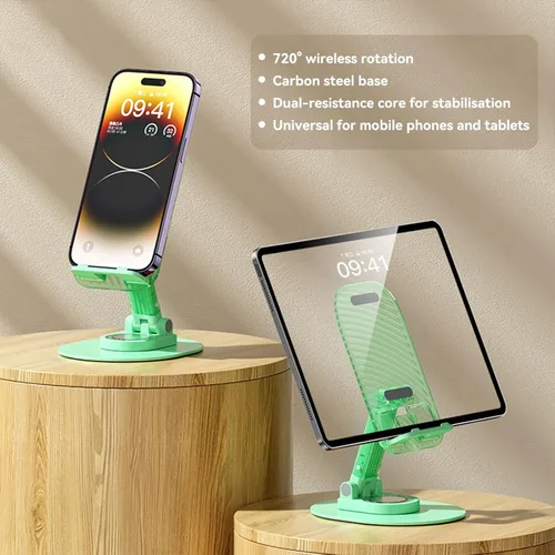 Vista 6 de Soporte plegable para teléfono de escritorio, soporte para teléfono en el escritorio compatible con iPhone 15, 14, 13 Pro Max Mini, adecuado