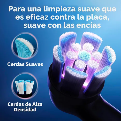 Vista 5 de Oral-B iO Series 2 Limited Simple Clean Cepillo de dientes eléctrico recargable para adultos, negro noche, 3 modos, sensor de presión automático