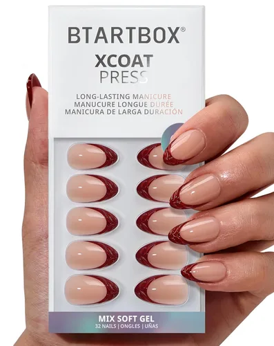 Vista 11 de BTArtbox Uñas Postizas Blancas Cortas a Presión - Uñas Postizas de Gel Suave en Forma de Almendra, Uñas Blancas con Pegamento para Uñas, Uñas