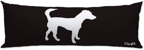 Vista 14 de Funda de almohada con silueta de galgo italiano, color blanco, con cremallera, para decoración del hogar, sofá, cama, 20 x 54 pulgadas 10