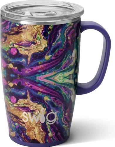 Vista 59 de Swig Life Taza de Viaje de 18 oz, Vaso Aislante con Asa y Tapa, Taza de Café de Viaje, Compatible con Portavasos, Acero Inoxidable, Vaso de 18 oz