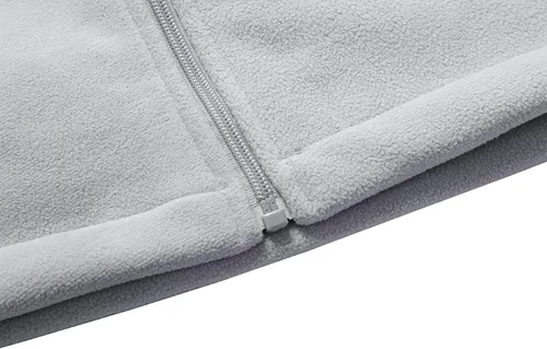 Vista 5 de GIMECEN Chaqueta ligera de forro polar suave con cremallera completa para hombre, abrigo de recreación al aire libre con bolsillos con cremallera