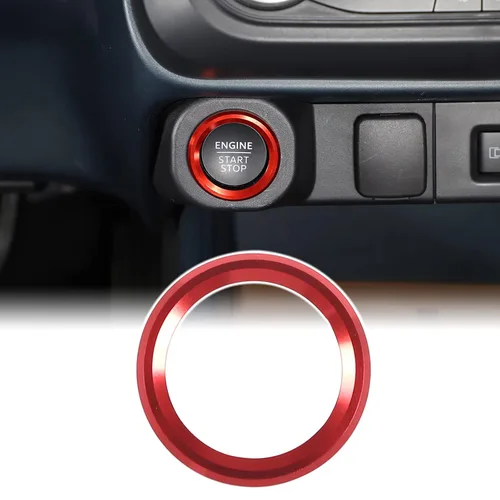 Vista 9 de Aunginsy Cubierta de anillo para decoración de arranque de motor de automóvil compatible con Ford Maverick 2022 2023 2024 de aluminio para botón