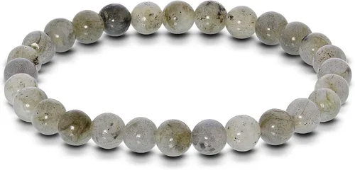 Vista 587 de Gem Avenue Handmade Round Bead Stretch Bracelet Unisex Natural Stone Beaded Jewelry for Men & Women, Elastic Wristband for Daily Wear