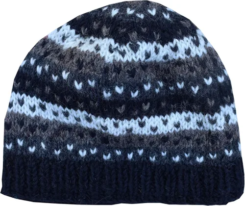 Vista 2 de KayJayStyles Nepal Gorro de punto a mano con calavera de lana de esquí