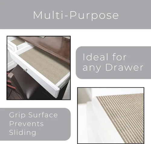 Vista 5 de Smart Design - Forro clásico para estantes y cajones, 12 pulgadas x 20 pies, no adhesivo, con agarre fuerte, protege y personaliza la organización