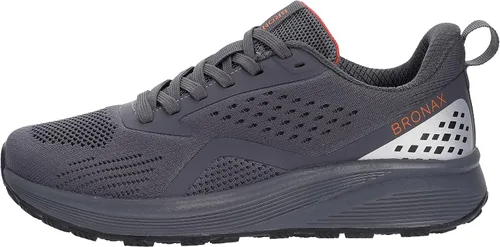 Vista 3 de BRONAX Tenis de correr anchos y acolchados para hombre, puntera ancha, suela de goma