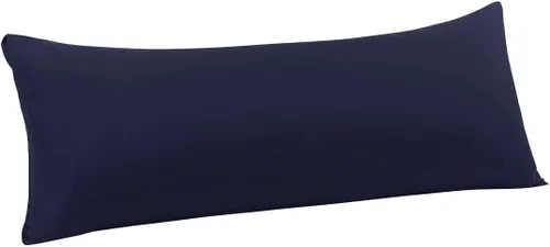Vista 23 de PiccoCasa Funda de almohada de microfibra con cremallera de 110 GSM, 20 x 48 pulgadas, color negro