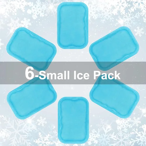 Vista 3 de Bolsas de hielo pequeñas reutilizables – Mini paquetes fríos de gel caliente y frío para lesiones, alivio de los senos nasales, ojos cansados