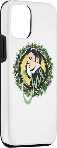 Vista 3 de Funda con corona de Navidad oficial para iPhone 14 Elvis Presley