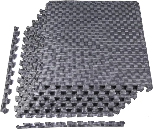 Vista 24 de BalanceFrom Tapete de ejercicio tipo rompecabezas con baldosas entrelazadas de espuma EVA para MMA – Ejercicio – Una pulgada de grosor, 24 pies