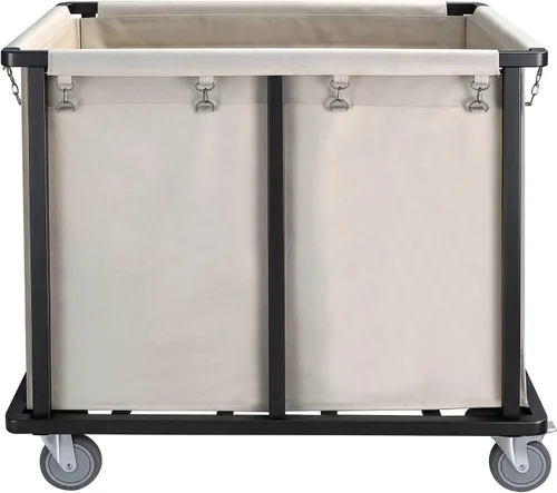 Vista 7 de Commercial Laundry Cart with Wheels,400L Industrial Laundry Cart