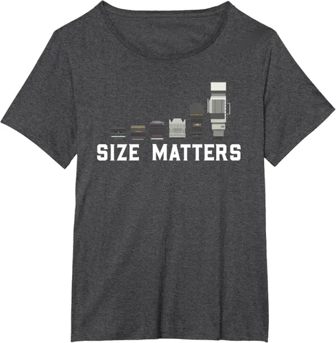Vista 5 de Photography Camera Lens Size Matter Photographer Shutterbug Camiseta Negro