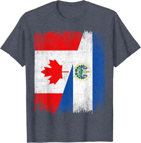 Vista 59 de Camiseta Half Canada El Salvador Flag Canadian Salvadoran Pride Roots
