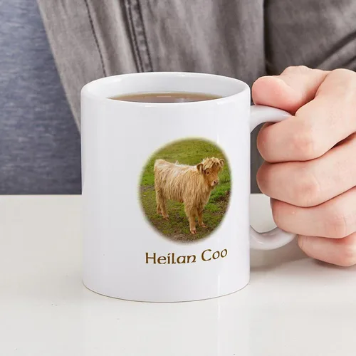 Vista 6 de CafePress Heilan Coo (Highland Cow) Taza de café de cerámica de 11 oz (11.0 fl oz)