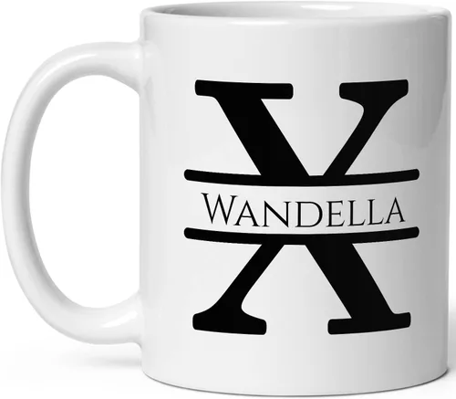 Vista 14 de Taza de café personalizada con monograma, letra inicial A personalizada para mujeres, hombres, niñas, niños, papás, mamás amigos, taza de café