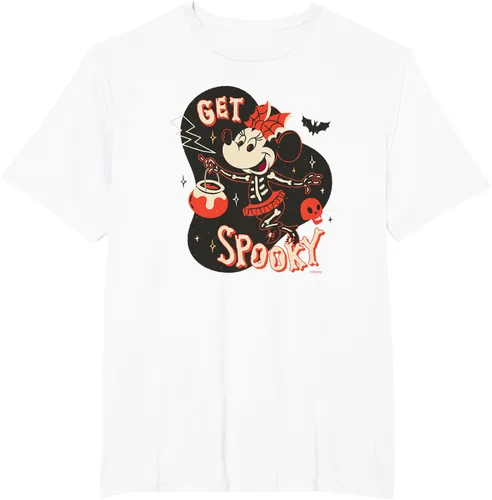 Vista 12 de Disney Disfraz de esqueleto de Minnie Mouse para Halloween, camiseta espeluznante Negro