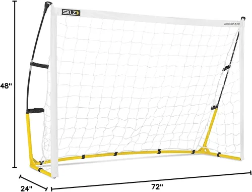 Vista 10 de Portería de fútbol SKLZ Quickster - Portería portátil para el patio trasero y el campo - Marco resistente Tension-Tite y red de 2 capas de calibre