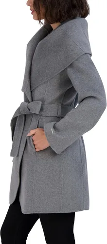 Vista 2 de TAHARI Women's Double Face Wool Blend Wrap Coat with Oversized Collar