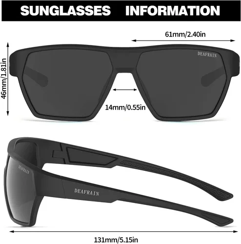 Vista 2 de Gafas de sol polarizadas deportivas para hombres y mujeres, marco irrompible, conducción, pesca, ciclismo, correr, béisbol, protección UV