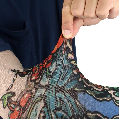Vista 3 de Juego de 12 mangas temporales para tatuaje, para hombres y mujeres, Multicolor-C