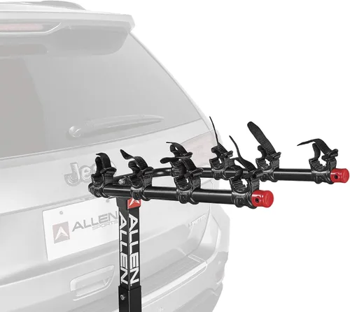 Vista 3 de Allen Sports Deluxe Soporte de enganche para 4 bicicletas (receptor de 2 pulgadas), color negro