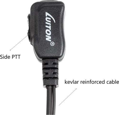 Vista 7 de Auricular Walkie Talkie con micrófono para radio BaoFeng Retevis G Shape Headset para Baofeng UV-5R BF-888S Arcshell Retevis H-777 RT21 RT22 Kenwood