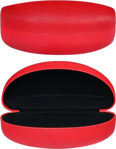 Vista 10 de molshine Estuche rígido para gafas de sol clásico de gran tamaño, estuche para anteojos con paño de limpieza, bolsa Negro