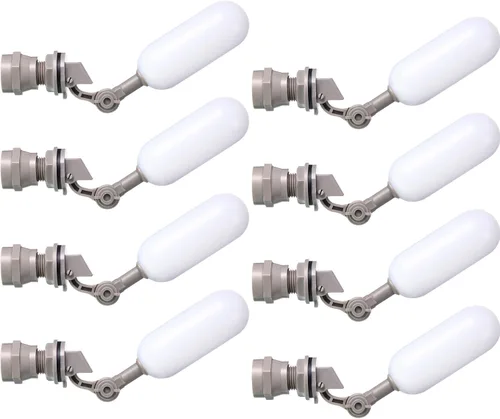 Vista 7 de Mudder Paquete de 4 mini válvulas de bola de flotador de 1/2 pulgada con brazo ajustable Plastic Float Valve for Water Tank Pond Garden Hose