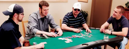 Vista 6 de Fat Cat mesa de juego para casino/póquer Texas Hold 'em plegable con borde acolchado, para 10 jugadores