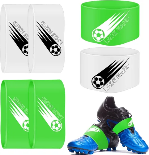 Vista 25 de Patelai 4 piezas de cubierta de cordón para tacos de fútbol, banda de zapato de fútbol, cubierta de zapato de fútbol, bandas de taco de fútbol