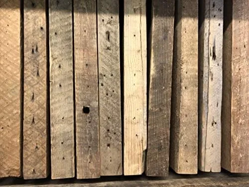 Vista 8 de Urban Legacy - Estantes de madera reciclada -flotantes o con soportes, artesanales Amish en el Condado de Lancaster, PA, juego de dos, genuinos
