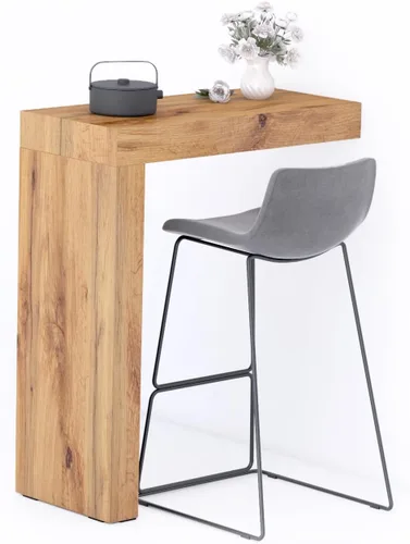 Vista 26 de Mobili Fiver Evolution - Mesa alta de bar de cocina fabricada en Italia Ahorra Espacio, Mesa de altura de mostrador montada en la pared para 1