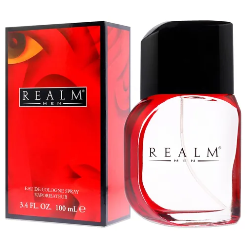 Vista 4 de Realm By Erox Corporation For Men. Eau De Colonia Spray 3.4 onzas, ROJO