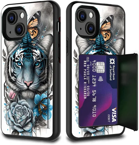 Vista 41 de Funda para tarjetas de crédito, doble capa híbrida a prueba de golpes, protección contra caídas con función atril para iPhone 17 de 6.3 pulgadas
