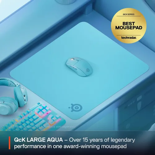 Vista 2 de SteelSeries QcK - Alfombrilla de mouse para juegos de tela, superficie microtejida exclusiva, optimizada para sensores de juegos, control máximo
