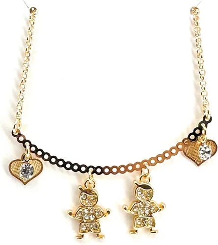 Vista 6 de SIFRIMANIA Personalized Children's Charm Choker Necklace, Boys or Girls Customizable Pendants, Growing Family Jewelry for Women