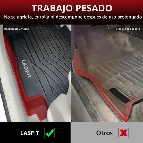 Vista 6 de LASFIT Tapetes de elastómero termoplástico para 1a y 2a fila de asientos de auto, para todo tipo de clima