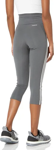Vista 2 de adidas Womens Designed 2 Move High-Rise 3-Stripes 34 Sport Tights