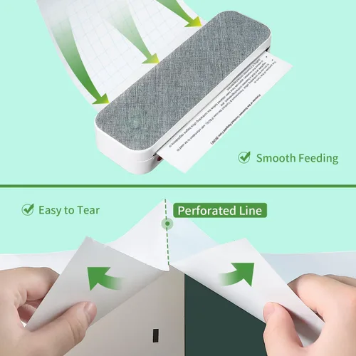 Vista 6 de LINGLONG Papel de impresora térmica US Letter de 8.5 x 11 pulgadas, plegado de secado rápido, 100 hojas, libre de BPA/BPS, papel térmico compatible