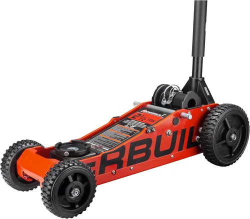 Vista 11 de Powerbuilt Gato de garaje de triple elevación de 3000 libras, vehículo resistente, camión, automóvil, motocicleta, elevación de transmisión