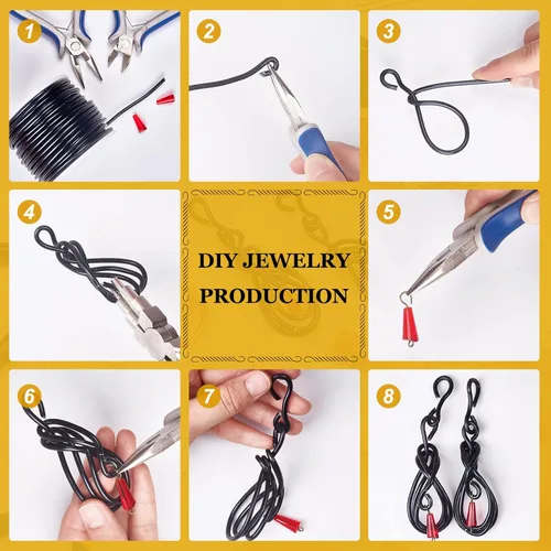 Vista 4 de BENECREAT -Alambre de aluminio para joyería de calibre 9, 55 pies, alambre metálico flexible para esculpir, ideal para manualidades de Halloween