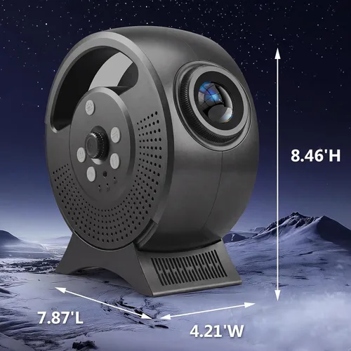 Vista 8 de Rossetta Proyector de galaxia 3D, proyector de planetario focal ajustable de 60 escenas con altavoz Bluetooth, temporizador y control remoto