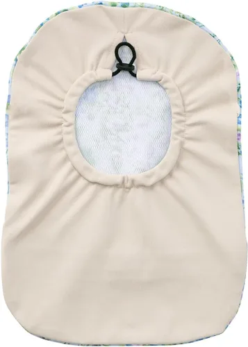 Vista 8 de Funda para bolsa de ostomía desodorizante elástica D con tapón de cordón (XL, flores azules)