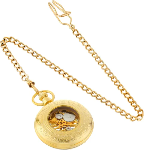 Vista 2 de Charles-Hubert, reloj de bolsillo mecánico chapado en oro Paris, Oro, Mecánico